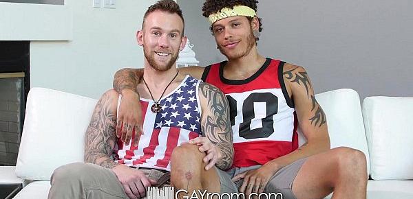  GayRoom - Jay Fine Pounds Damien Michaels with his 10 Inch Dick